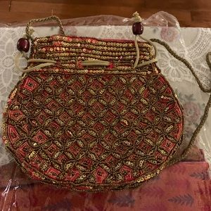 Handcrafted pouch and matching stole!